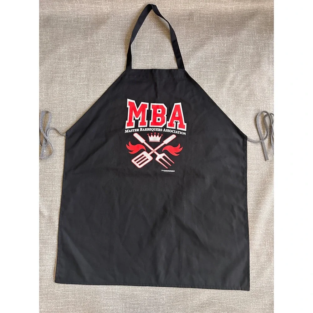 The Funny Apron Company MBA Master Barbequers Association Black Grilling Apron